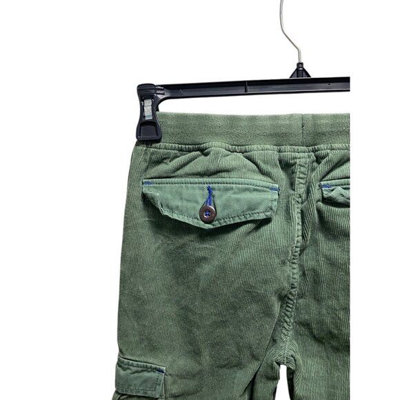 Mini Boden Corduroy Straight Leg Pants Olive Green Size 12y Preppy Fall Casual - Picture 9 of 12